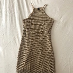 Tan Knit overlay sundress